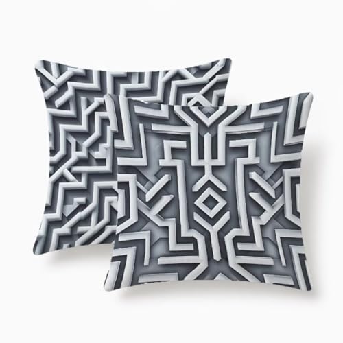 Housses de coussin 60x60cm lot de 2 lin coussin extérieur imperméable canapé lit