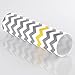 mDesign Slim Toilet Bowl Brush and Holder for Bathroom Storage - Gray/Yellow Chevron