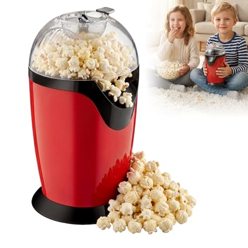 Máquina Para Hacer Palomitas,1200W 220V Máquina De Palomitas De Maíz,Bestron Palomitero,Máquina Eléctrica De Palomitas Para Cine En Casa,Fiestas,Noches De Cine,Negro-Rojo,3 Minutos Rápido Y Fácil