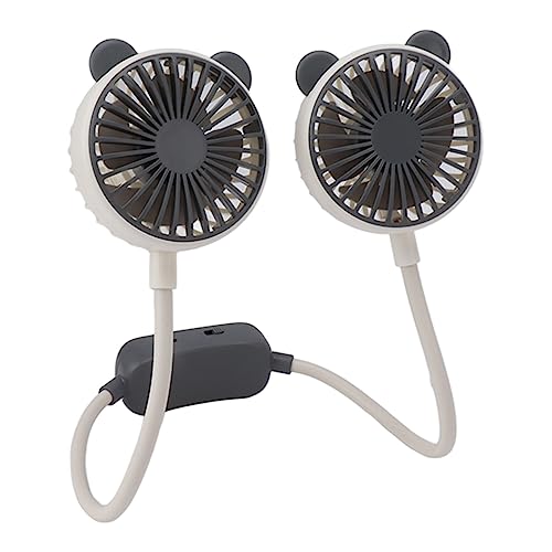 Ventilador de Cuello Portátil, Ventilador de Laptop Doble Cabeza para la Oficina (WHITE) Ventilador de Cuello Portátil, Ventilador de Laptop Doble Cabeza para la Oficina (WHITE)