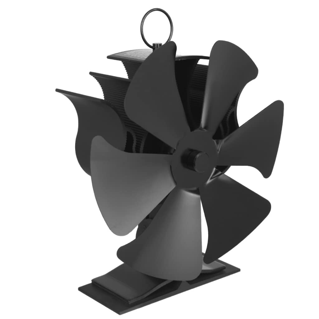 Ventilateur de poêle alimenté par la chaleur à 6 pales pour cheminée et poêle à bois
