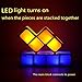 Tangram Stackable Night Light, AVEKI LED 7 Colors Induction Interlocking Desk Lamp 3D DIY Magic Blocks Puzzles Lamp for Kids Teens Bedroom Home Decor Ideal Gift for Birthday (Creative Light-7)
