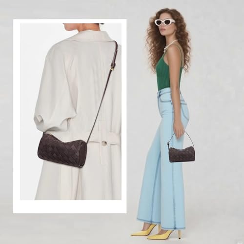 Bolso pequeño trenzado de cuero sintético miniatura 2