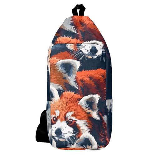 Sac à dos à bandoulière panda rouge voyage randonnée compact homme femme