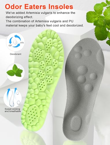 Image of 4D Cloud Soles Kids Insoles - Children's Plantar Fasciitis Memory Foam Shoe Inserts- Arch Support Comfort Shoe Sole Insert for Sneakers