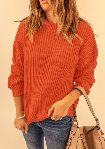 PRETTYGARDEN Fall Sweaters for Women 2025 Fashion Long Sleeve Casual Ribbed Knit Winter Clothes Pullover Jumper Tops