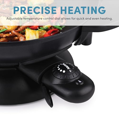 Image of Aroma Housewares AEW-307 Electric Wok, 5 Qt, Black.