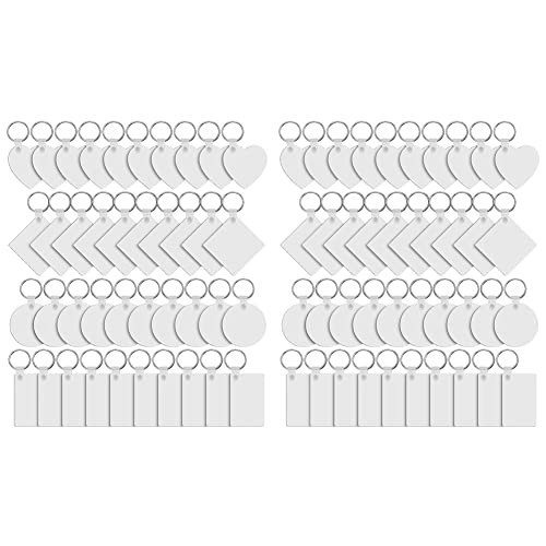 Restrdt Schlüsselanhänger mit Schlüsselanhänger zum Drucken einer Farbstoffsublimation im Vakuum mit 80 Stück für Hitzepresse, kreatives Geschenk Cover