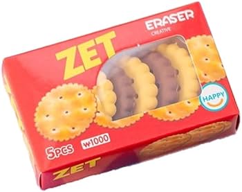 Amazon | かわいい クッキー型 消しゴム 5枚 箱入り ビスケット お菓子