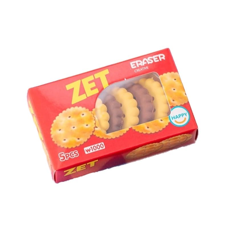 Amazon | かわいい クッキー型 消しゴム 5枚 箱入り ビスケット お菓子