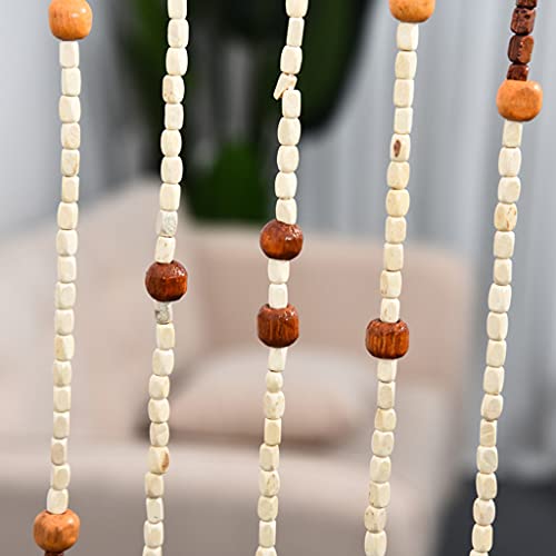 Rideaux de perles de porte en bois avec finitions soignées pour placard - 3