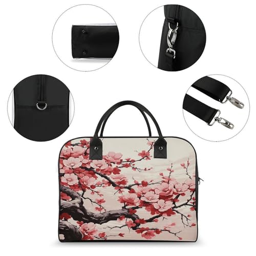 Maletín Floral Japonés para Laptop Ligero y Casual miniatura 6