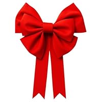 Große Schleife, Rote Geschenkschleife Groß 50cm x 60cm, DIY Geschenkschleife für Party Dekoration, Hochzeit, Kinderaktivitäten und Weihnachten