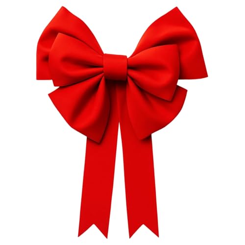Große Schleife, Rote Geschenkschleife Groß 50cm x 60cm, DIY Geschenkschleife für Party Dekoration, Hochzeit, Kinderaktivitäten und Weihnachten