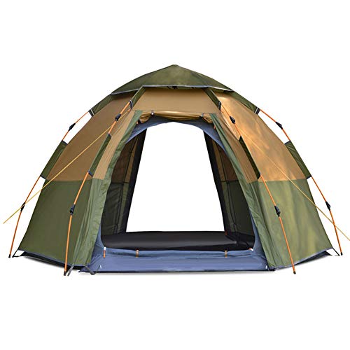 Automatisches Zelt mit 3-4 Personen,einfach aufzubauender Camping-Aufstellzelt 4-Jahreszeiten-Rucksack Familienreisezelt