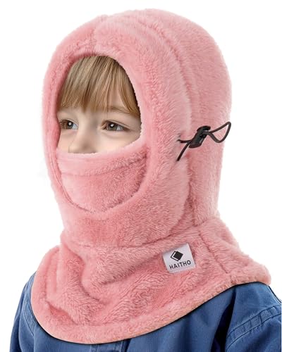 Image of Kids Ski Mask Balaclava for Boys Girls, 2 Size Fleece Winter Face Mask Hat for Kids Toddler, Warm Balaclava Hood Neck Scarf