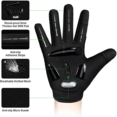 image for BIKINGMOREOK Bike Cycling Gloves for Men Women,Touchscreen Full Finger