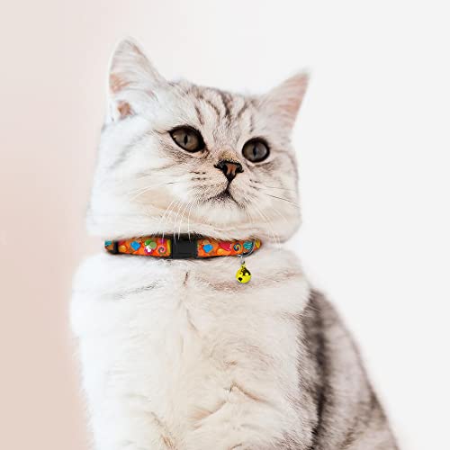 Cat Collars 2 Pack - Soft Cute Breakaway Collar with Bell, Adjustable Safety Kitten Collars for Girl & Boy Cats – Comfortable Stylish Patterned Print Lightweight (Donut + Ice Cream) by BUDKAS - Used condition - Image 7