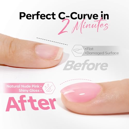 Image of modelones Multiultra Builder Nail Gel, No Top Coat Needed Builder for Nails Pink, C-Curve Sculpting, Glossy Jelly Finish, No-Wipe, 9-in-One LED Lamp Cured Color Rubber Base Gel Polish for Quick DIY