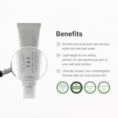 Image of Dr.Althea 345 Relief Cream | Moisturizer for Soothing Recovery and Blemish Care with PDRN & Niacinamide | Korean Vegan Skin Care for All Skin Types, 1.69 Fl Oz (Ver.2 - Pack of 2)