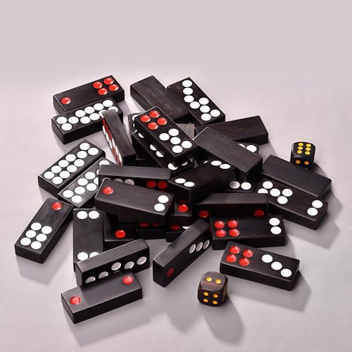 FENGSHUI-CAISHEN Juego tradicional chino Mahjong en madera miniatura 3