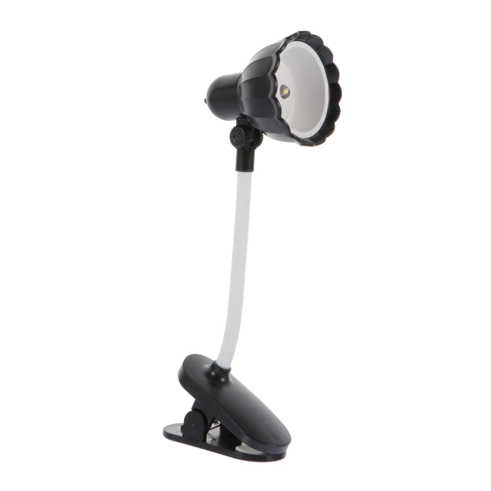 HOLIDYOYO Mini Clip-on LED Reading Lamp, Creative Small Table Light with Black Clamp, Portable Book Light for Study and Bedroom Use