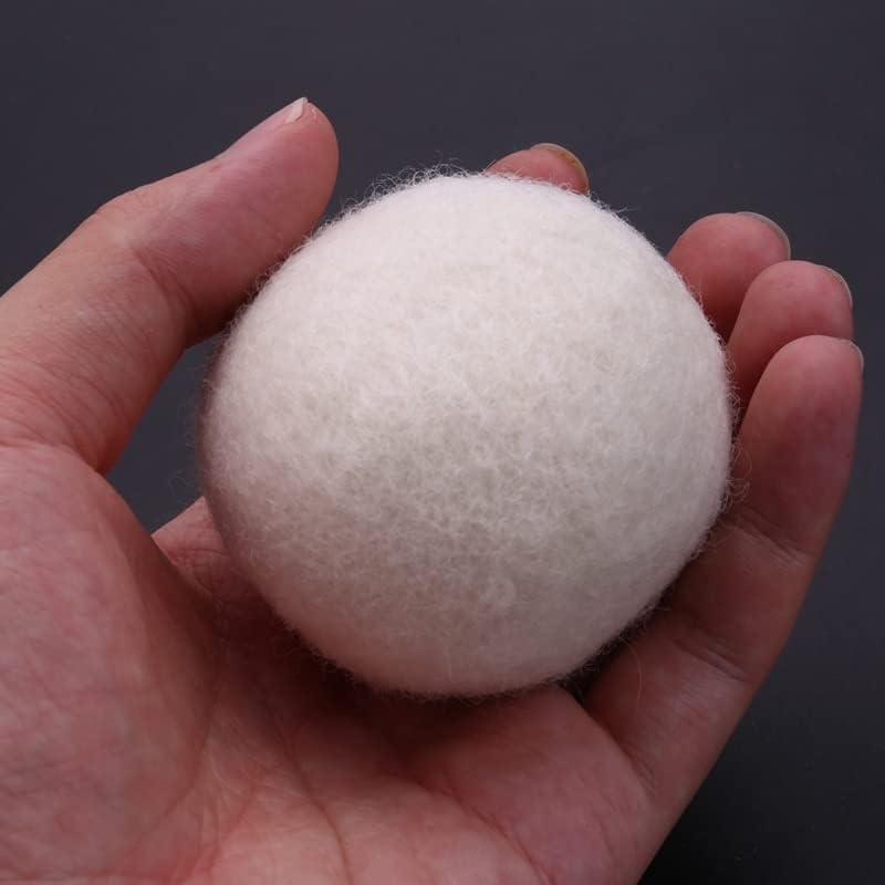 8-Pack Wool Dryer Balls XL,Handmade,Eco-Friendly,All-Natural Fabric Softener - (Color: White)