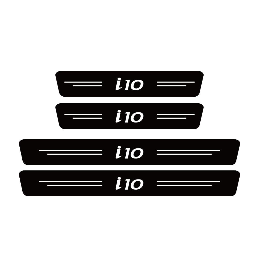 Sdyayfge Normal 4Pcs Kick Plates Car Door Sill Protector,For Hyundai I10