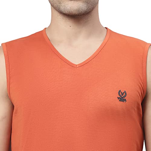 Image of Mack Jonney Regular Fit Cotton Solid Gym Vest for Men-V SL ANTHRA 01-P