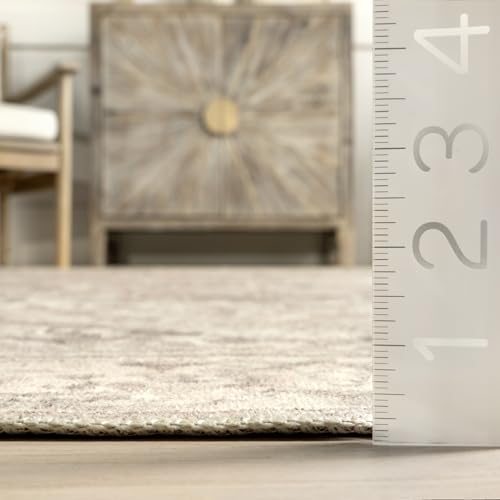 Tapete nuLOOM SpinClean 5'x8' Gris Vintage Oriental miniatura 2