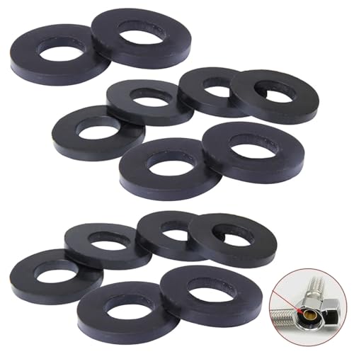 RecDec 100 Pack O-Rings Rubber Washer Seal Gasket 1/2" + 3/4" Camlock Fitting for Faucet Water Pipe Replacement Shower Hose Inlet Outlet Pipe Tap Nut Screw Connector Joints