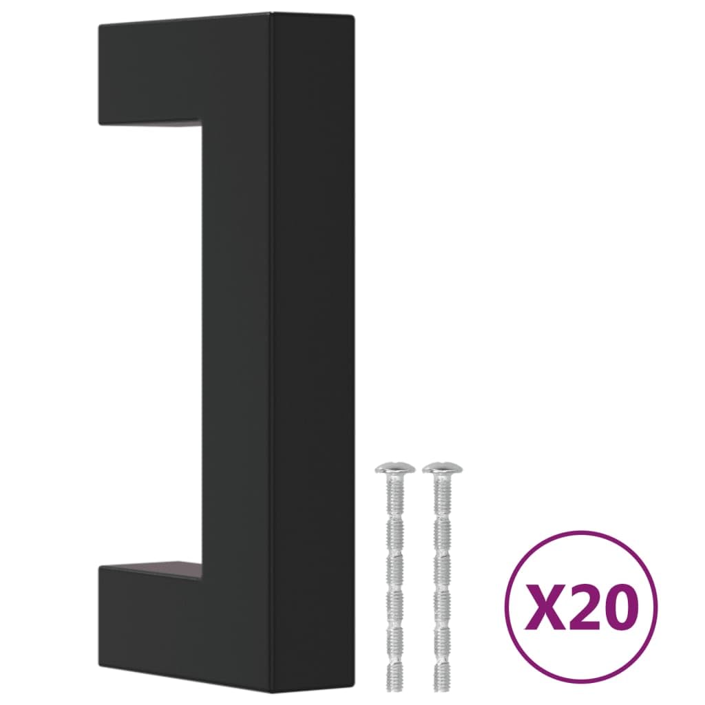 Maniglie per Mobili 20pz Nere 64 mm in Acciaio Inox,Maniglie Moderne,Maniglie Cassetti,Maniglie per Mobili-3203651