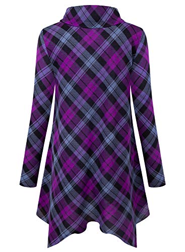 Image of Bulotus Womens Sweaters 2025 Winter Cowl Neck Long Asymmetrical Tunic Sweaters for Leggings Holiday Vacation Tops