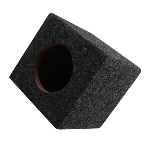 NULYLU Car Audio Subwoofer Box Durable Wooden Speaker Enclosure for Square Subwoofer Easy Install Speaker System Replacement for Optimal Audio Performance