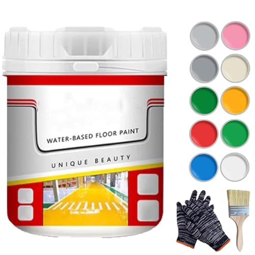 Pintura antideslizante de secado rápido a base de agua, pintura epoxi a base de agua de seda dorada, pintura de piso de concreto antideslizante de 500 g, para centros comerciales, hogares, interiores