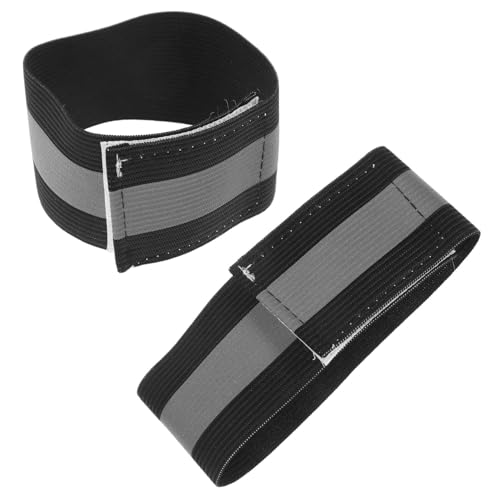 JUMPLAWN 1Pair High Visibility Reflective Bands of Armbands for Walking Running Cycling User Friendly and Skin Friendly Reflective Gear for Night Safety