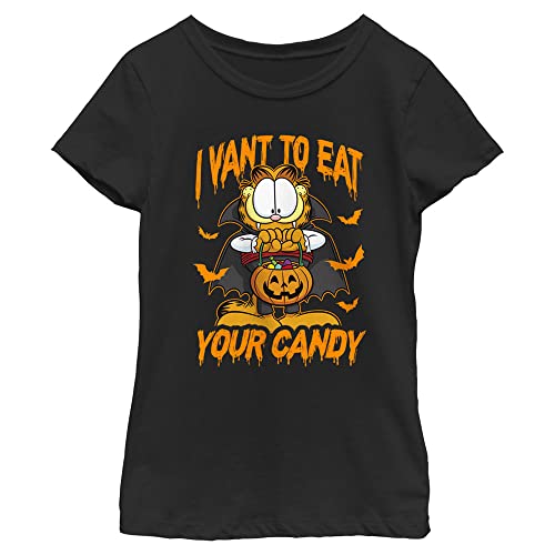 T-Shirt Garfield Dracula Cat Mixte Enfant Anti Irritation Coton Doux