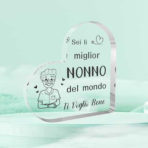 Lerdrtuin Regalo Festa del papà E Nonno Idee Regalo Nonno Compleanno Regalo Nonno Natale Uomo Compleanno Acrilico Decorazioni Regalo Festa dei Nonni Regalo Nonni Festa Nonni Uomo Regalo per Nonno