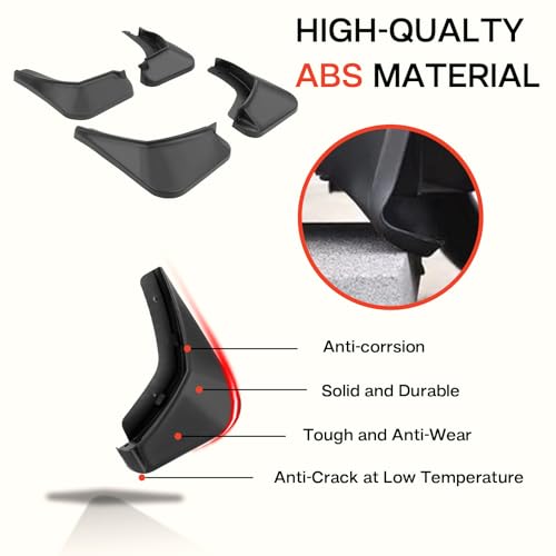 Image of Mud Flaps Splash Guards for Chevrolet Trax 2024-2025 | No Drilling Required Bendable Mud Guards | Front & Rear 4-Piece Set Car Accessories