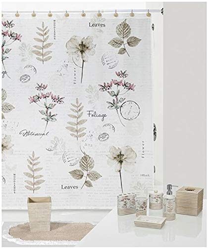 Creative Bath Products Pressed Leaves Collection Shower Curtain Hooks, Multi #TOP8
