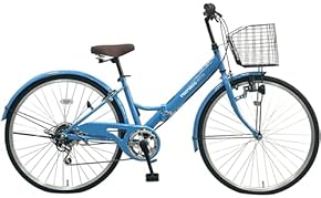 シティサイクル 青 フレーム グレー バスケット付き 青色26インチ・ シティサイクル 1速 前面バスケット付き☆引取限定