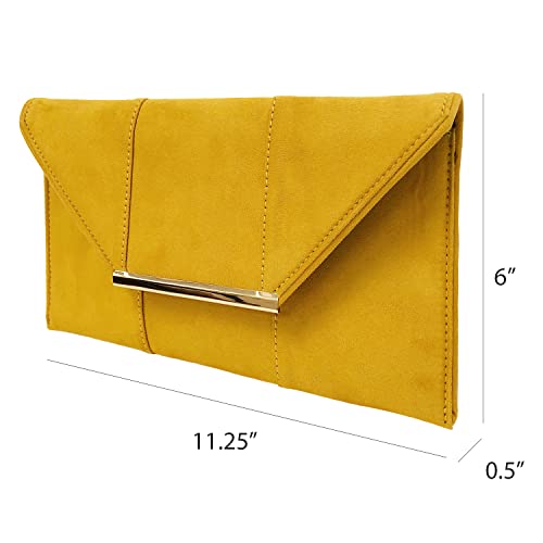 Image of JNB Faux Microsuede Envelope Clutch