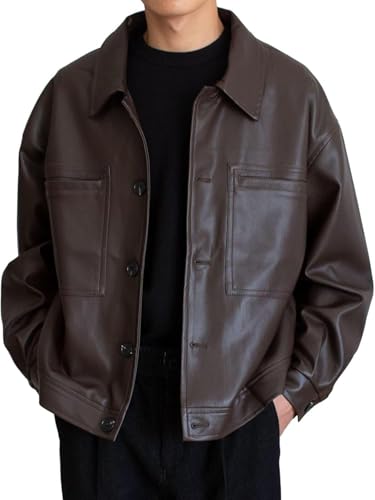 Veste en cuir pour homme élégante pour résoudre le compromis style et confort