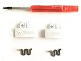 Replacement Headband Hinge Clip Cover & Pin Repair Parts Set for Beats Solo3 Wireless/Solo2/Solo2 Wireless Headphones (Headband White)