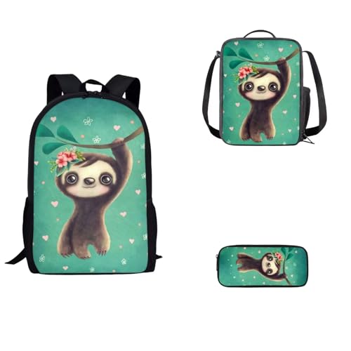 Sac à dos école soulageant les épaules avec pochette repas et étui stylos
