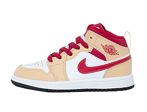 Jordan Preschool Jordan 1 MID PS 640734 201 White Onyx/Light Curry - Size 2Y