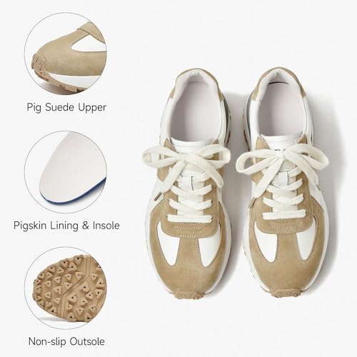 BEAU TODAY Womens Platform Sneakers, Fashion Chunky Platform Sneakers for Women, Retro Casual Walking Tennis Shoes4