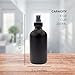 Cornucopia 8-Ounce Black Glass Spray Bottles or Perfume Bottles (4-Pack); w/Fine Mist Atomizer Spritzers for Aromatherapy, Cologne, DIY & More