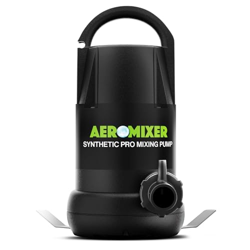 Aeromixer Synthetic 3/4 HP Submersible Mixing + Aerating Pump - Submersible Water Pump for Nutrient Mixing and Aerating, Electric Garden Water Pumps, Heavy Duty Outdoor Pumps for Farming and Gardening