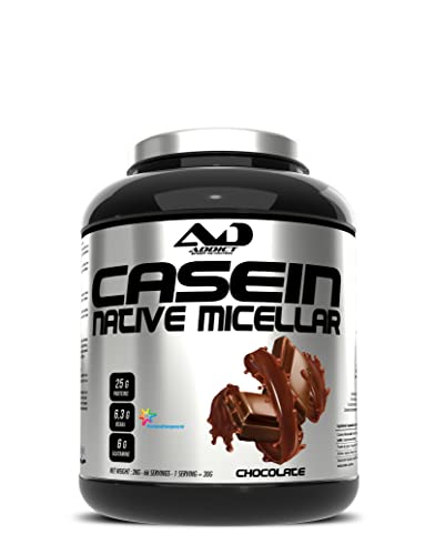 Caséine micellaire 100% pure – Protéine à libération lente pour la nuit et pour la récupération musculaire – Enrichie en hydrolysat de caséine – Haute Qualité, Digestion Facile – Chocolat – 2 kg